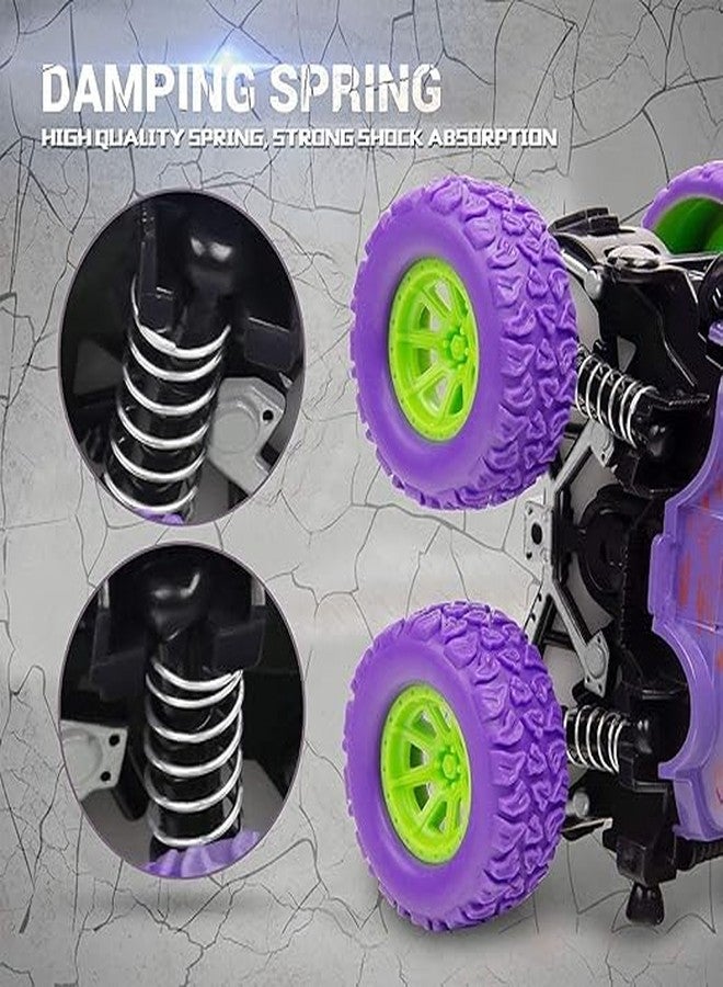 RPC99 Mini Monster Trucks Friction Powered Cars for Kids Big Rubber Tires Baby Boys Super Cars Blaze Truck Children Gift Toys (Set of 4) - Image 3